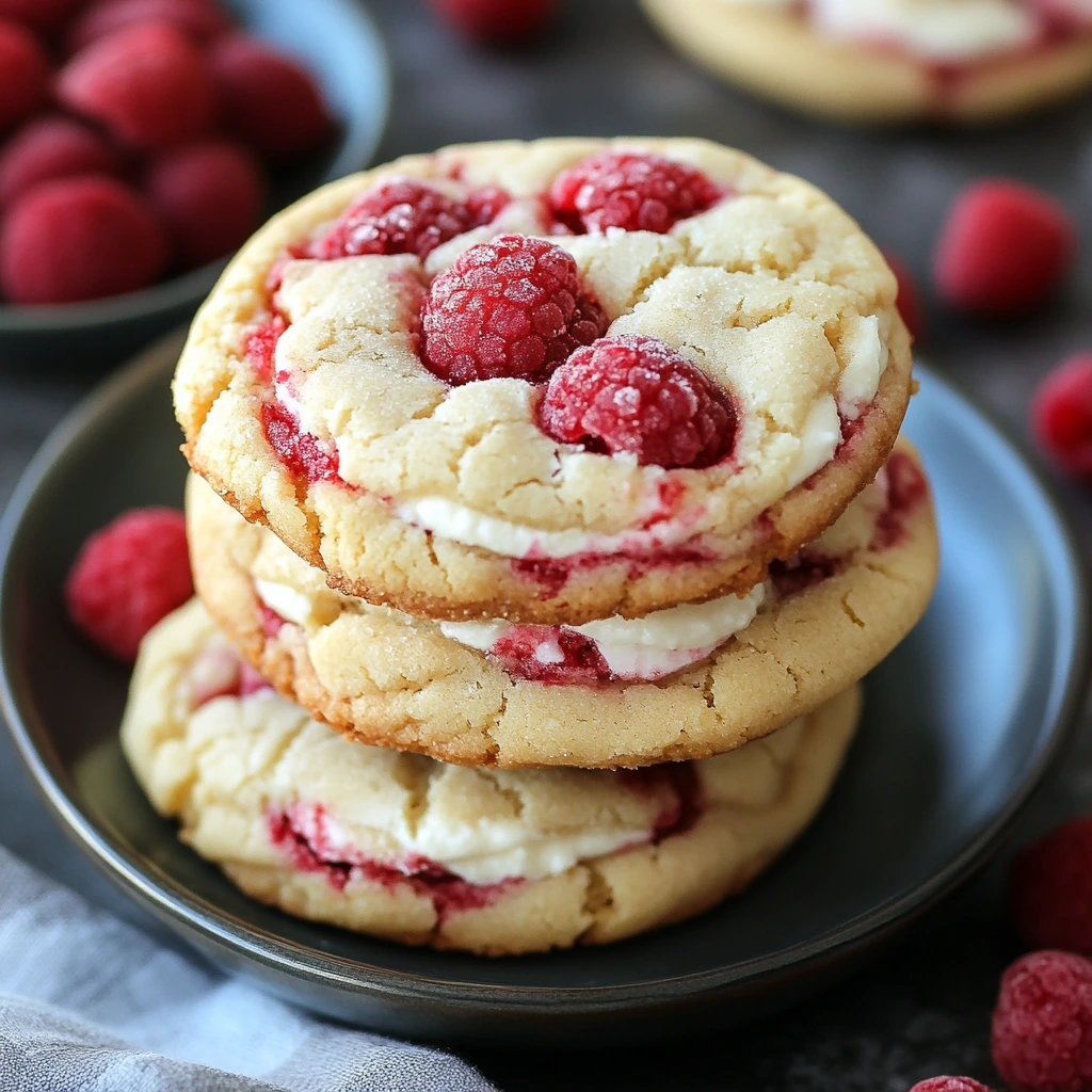 Raspberry Cheesecake Cookies