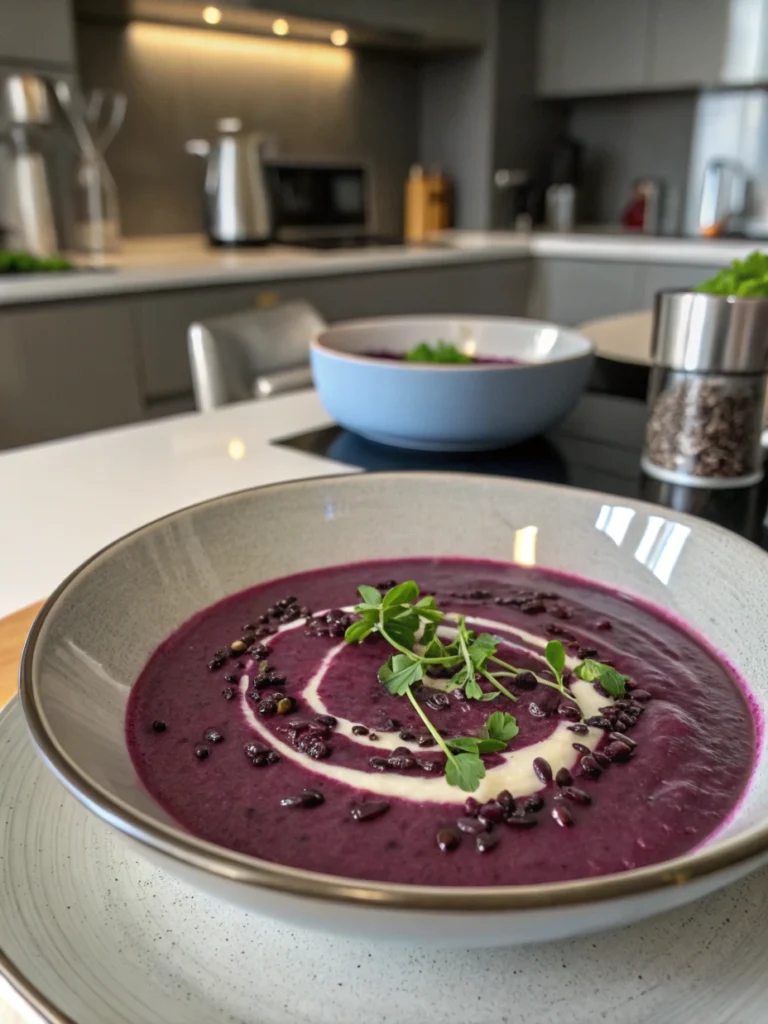 Purple Black Bean Soup