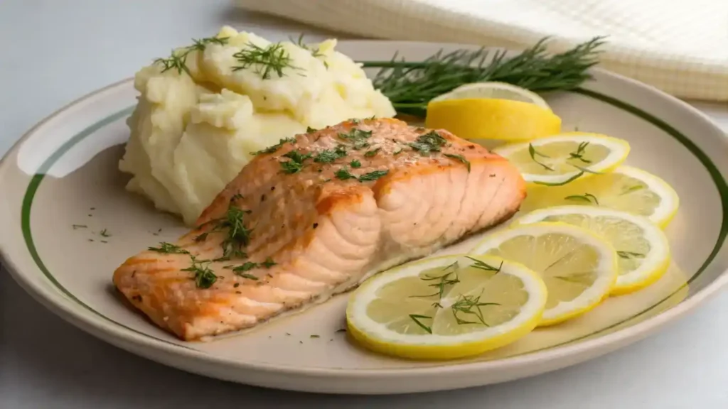 Salmon and Mashed Potatoes